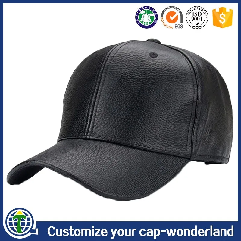 design your own gold vintage yankees wide brim custom leather 6 panel blank plain baseball cap hat without logo faux leather hat