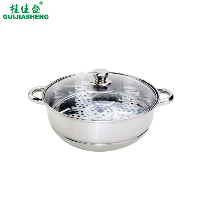 Large Stainless Steel Oyster Food Steamer Stew Pot Food Warmer Pot For