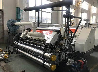 Hig performance fingerless type single facer corrugated machine for 2 ply cardboard