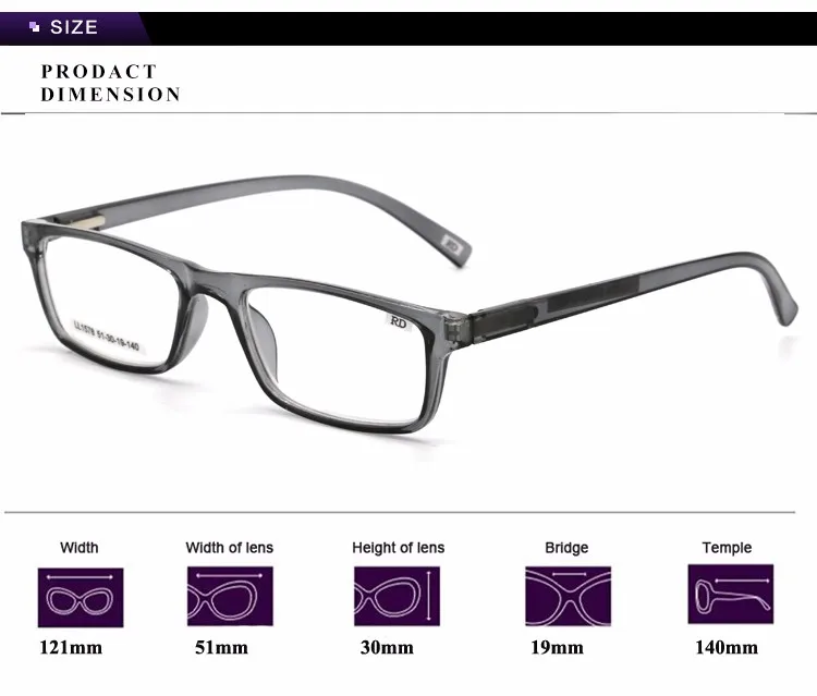 Factory Directly Provide Eyeglasses Without Nose Pads,Slim Vision Reading Glasses Buy