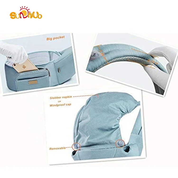 Breathable Cotton Cool Mesh with Detachable Hood Baby Carrier