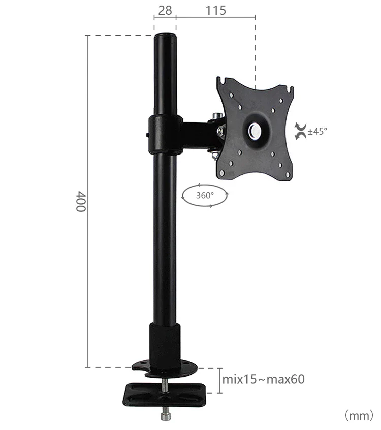 Factory direct sale Monitor Stand Desk Mount Bracket for 14"-27" monitor support other computer accessories