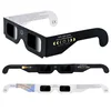 custom high quality CE and ISO tested 3d paper solar eclipse viewing filter glasses wholesale
