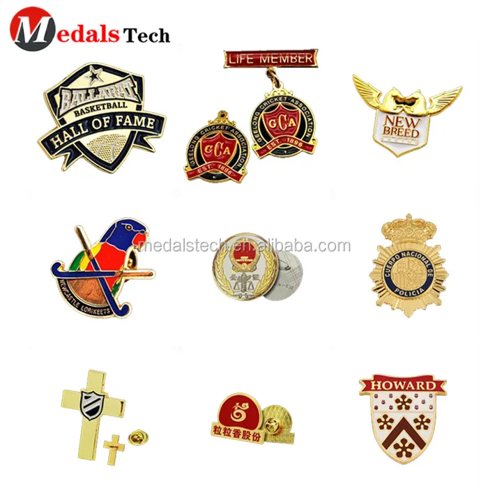 Best selling customized metal school student council pin badges