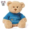 OEM Custom Embroidery LOGO Soft Plush Teddy Bear T shirts Wholesale Cheap Kids Stuffed Animal Plush Brown Teddy Bear Fur Fabric