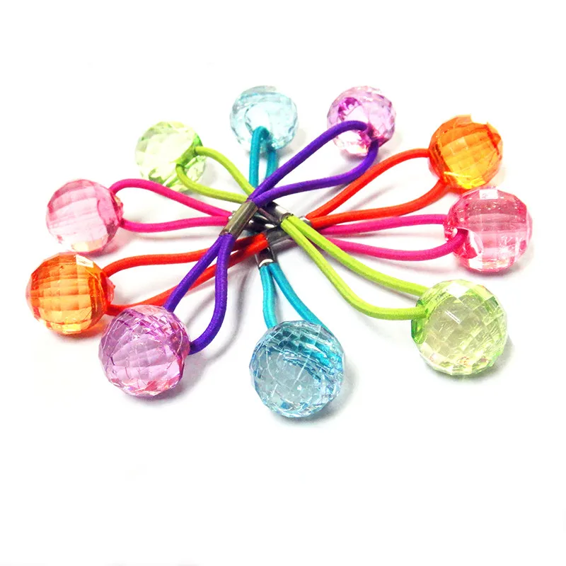 Girl Crystal Ball Elastic Rubber Hair Band Buy Hair Band,Elastic Hair