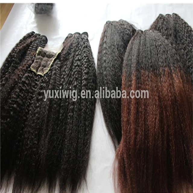 

raw hair full cuticle kinky straight weft closure