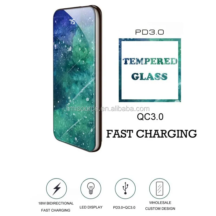 best buy power bank qc 3.0, free custom usb-c 18w external battery charger with full screen glass - ANKUX.COM