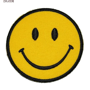 Divertido Smiley Sonrisa Feliz Cara Amarilla Bricolaje Apliques Bordado Coser Hierro En Parche Buy Parche Hierro En Parche Bordado Parche Sonriente