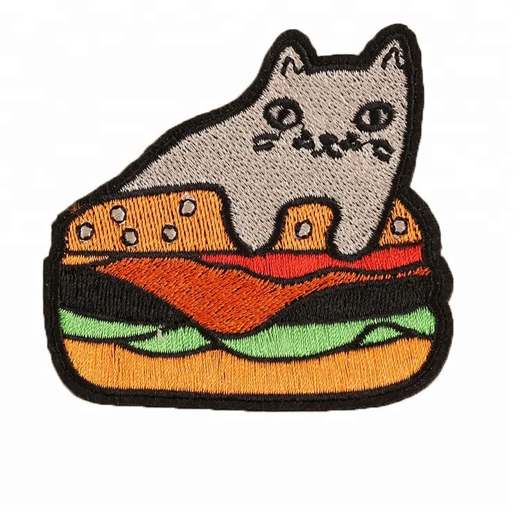 

best price cat patches for Clothing Handbag embroidery patch, Custom color