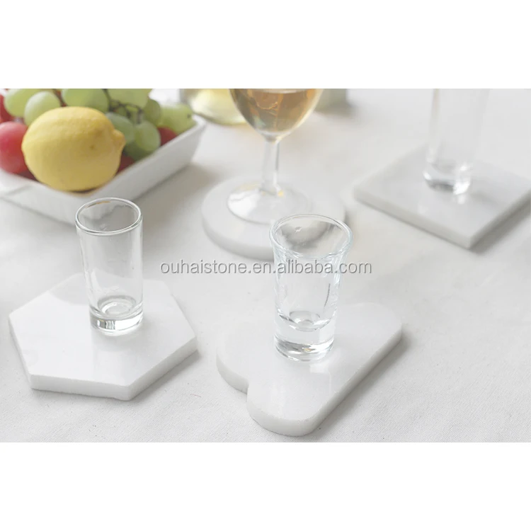 Square Drink Coffee Table Mats Placemats White Marble Coaster Square Drink Coffee Table Mats