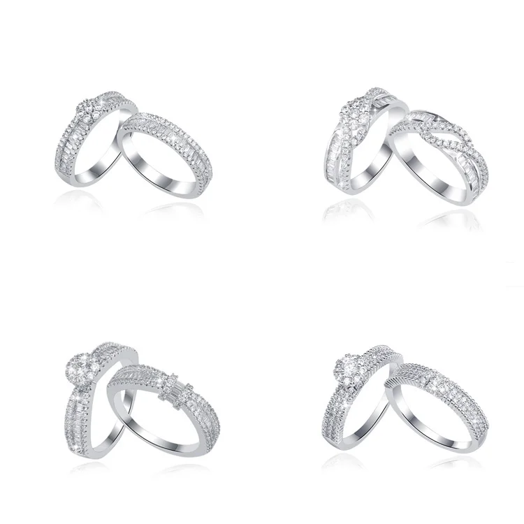 new design wholesale jewelry 925 sterling womens silver rings gold plated
