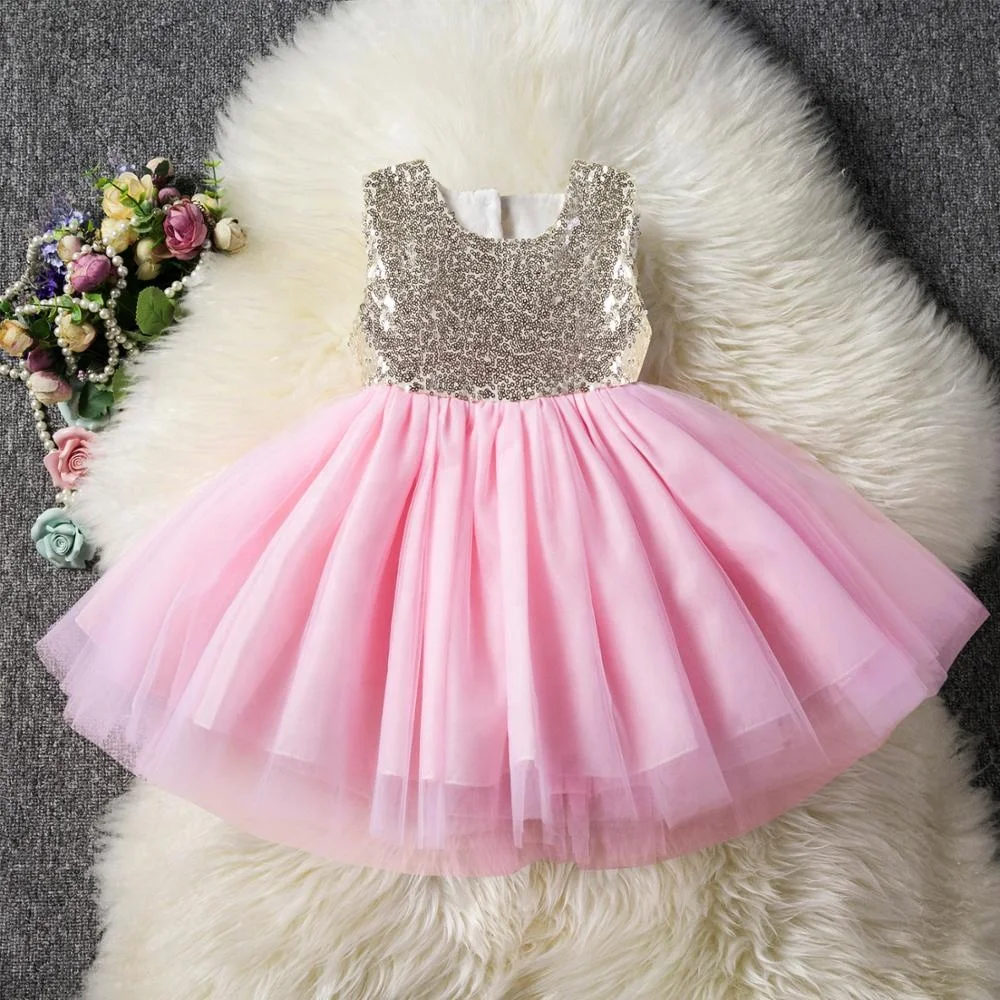 

Pabasana kids sequin tulle skirt girl princess dress red purple pink sky blue with quality warranty, Red/pink/sky blue/purple