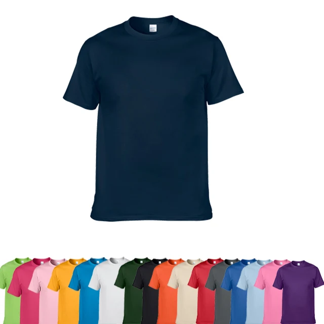 Blank Unisex T Shirt Sportswear Round Neck 100% Cotton for Sale Short Sleeve Tshirt Casual Plain Dyed Spring Summer Autumn Woven