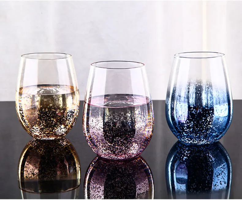 Starry Sky Egg Cup Electroplating Crystal Tumbler Glass Cup For Whisky Wine Glass Buy Starry