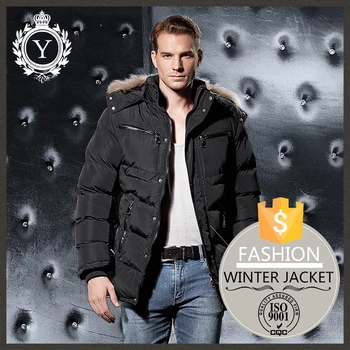 men's winter jacket fur hood