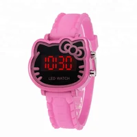 

Fashion Sport LED Watches Candy Color Silicone Rubber Touch Screen Digital Watches, Waterproof Hello Kitty Bracelet