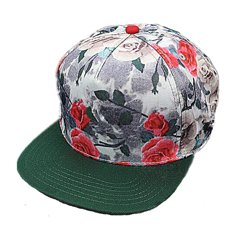 Custom Sublimation Dad Hats Women Flower Printed Snap Back Hat - Buy ...