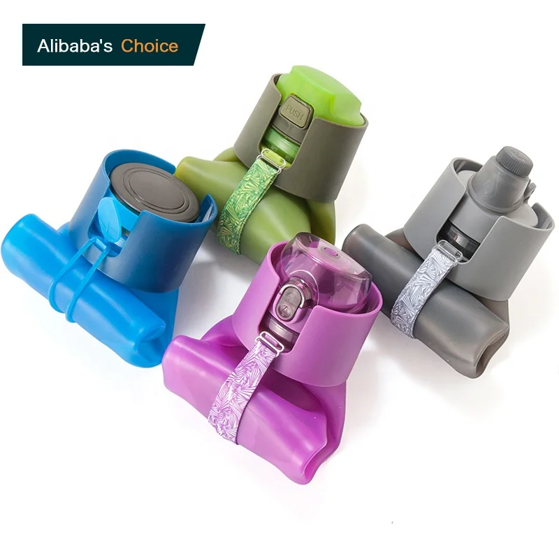 Everich wholesale running silicone folding bottle collapsible drinking foldable soft reusable water bottle for kids
