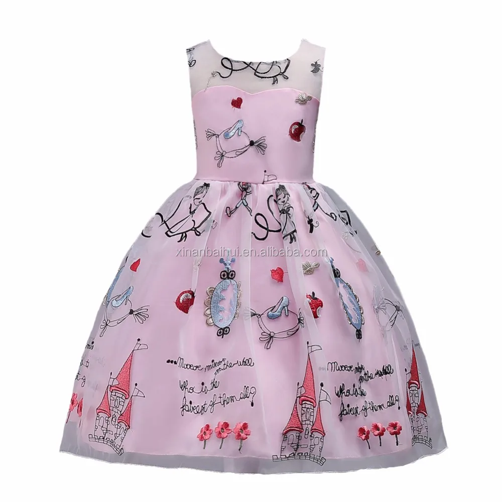 

Cute little girl Birthday Dress for 3 years old kid Cartoon dress Elegant style Flower Girl party Dress, N/a