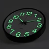 Modern 12 Inch 30cm Circular Round Night Glow Luminous Light Wall Clock