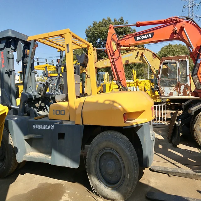 10ton tcm fd100z8 made japan used forklift in korea shanghai for