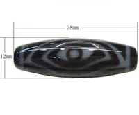 

Wholesale Natural Tibetan Agate Dzi Beads Oval eye of the phoenix two tone 38x12x2.50mm Hole: 2mm 136544