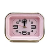 Electric digital wall clock wooden alarm clock led pink plastic children alarm clock