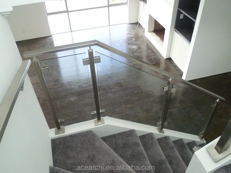Interior Glass Balustrade On Stairs With Tempered Glass And Ss Square Baluster Buy Glass Balustrade On Stairs Diy Glass Balustrade Kits Stainless