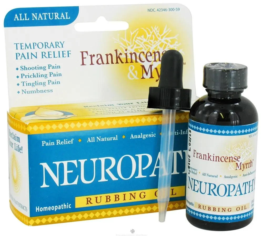 Frankincense & myrrh neuropathy rubbing oil, 2 fz. 