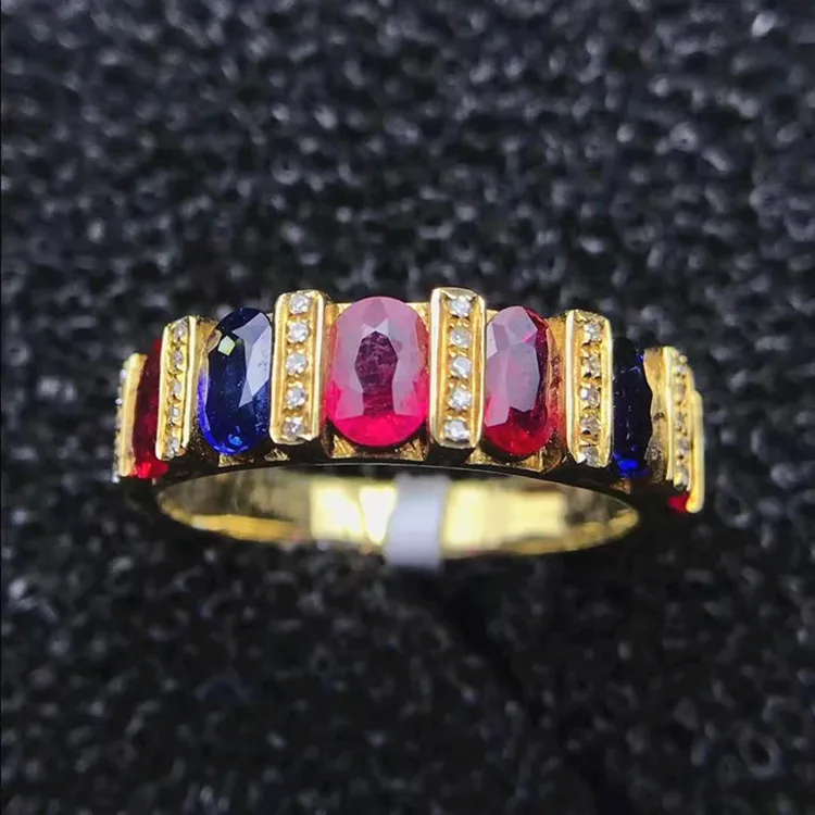 Perhiasan Gelang Batu Permata Mewah Arab Saudi 18k Emas Kuning Afrika Selatan Berlian Asli 1 7ct Cincin Safir Biru Ruby Merah Alami Buy Besar Batu Cincin Emas 18k Cincin Sederhana Product On
