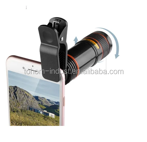 

Universal Clip telescope lens 8x Zoom Optical cell phone camera lens for mobile phone, Black;white