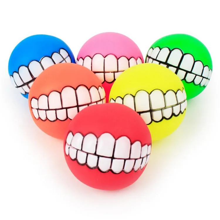 

Cheap Funny Pet Toys Spherical Teeth Training Sound Vinyl Rubber Dog Ball Toy, Yellow/pink/green/orange/blue/red/rose red