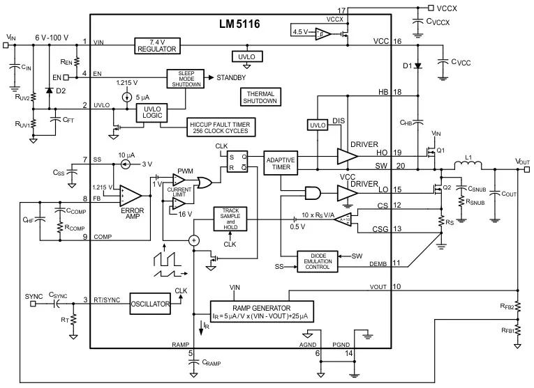 Lm25116 схема включения