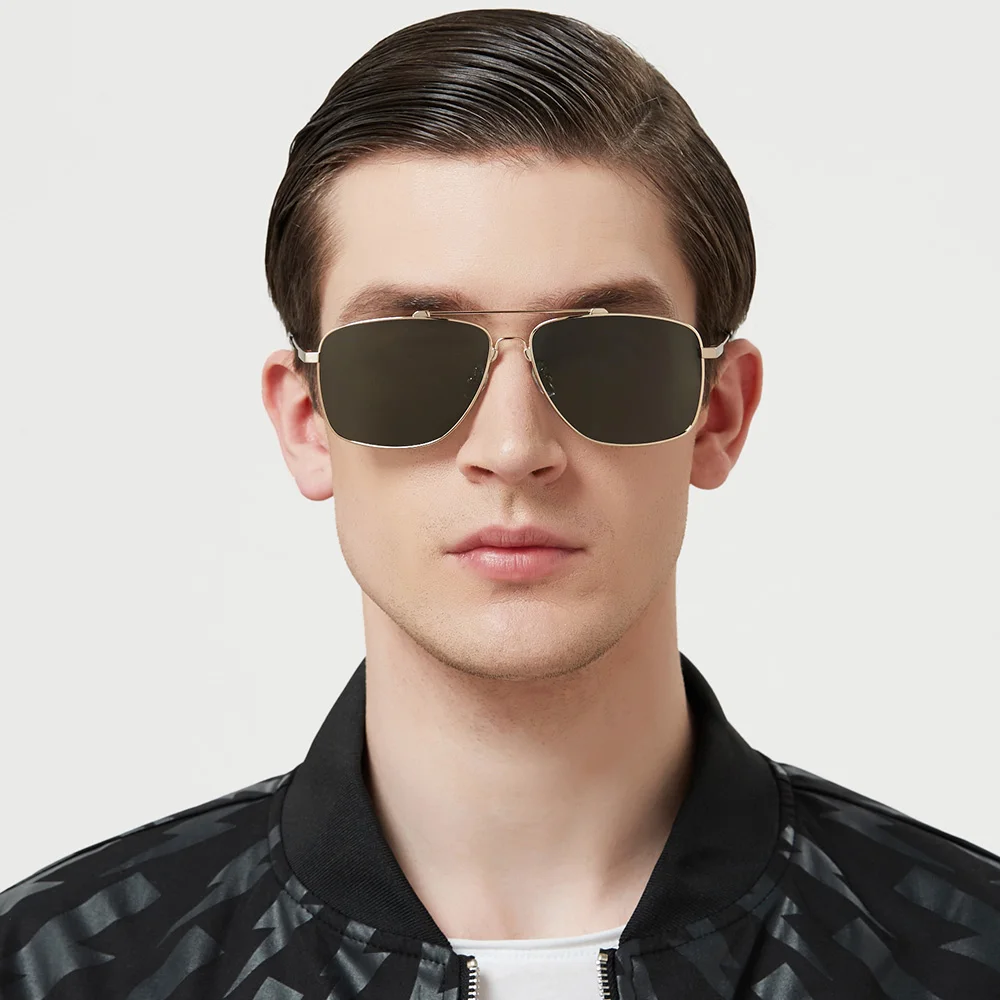 

Fashion Trend PC Lens Metal Frame Sun Glasses Men UV400 Sunglasses