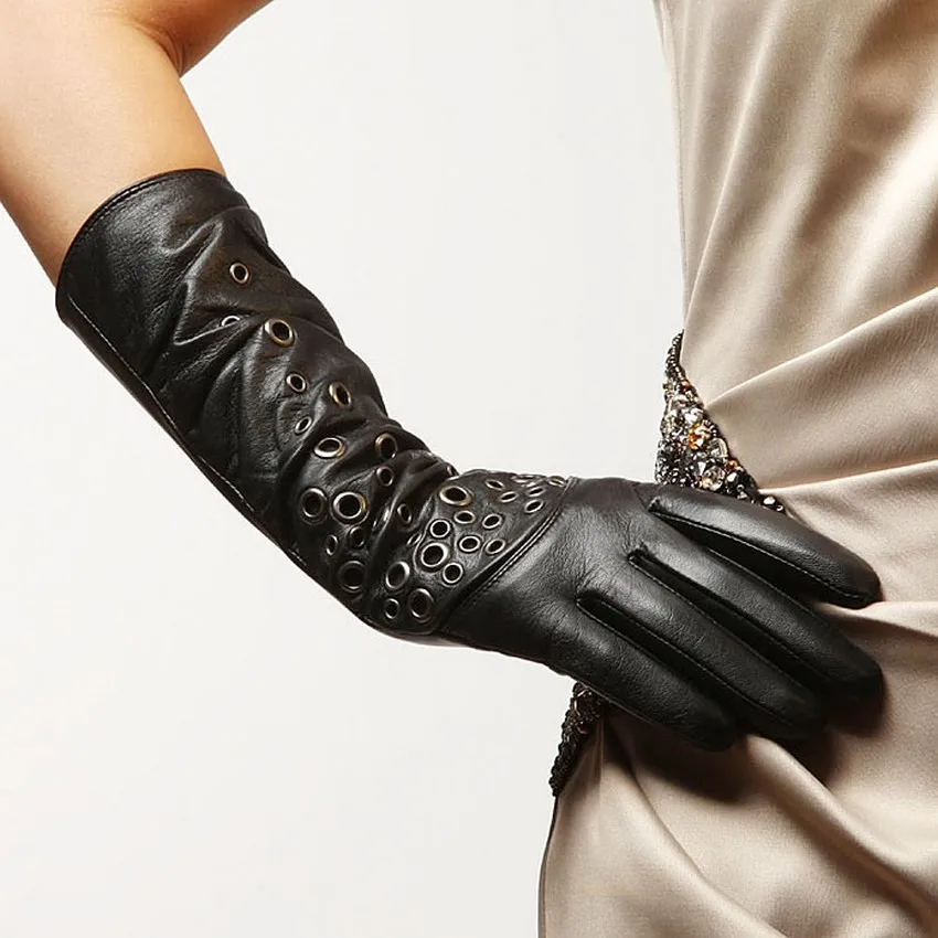 slim leather gloves