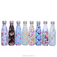 

Custom full warp printing design logo insulated pattern stainless steel water bottle