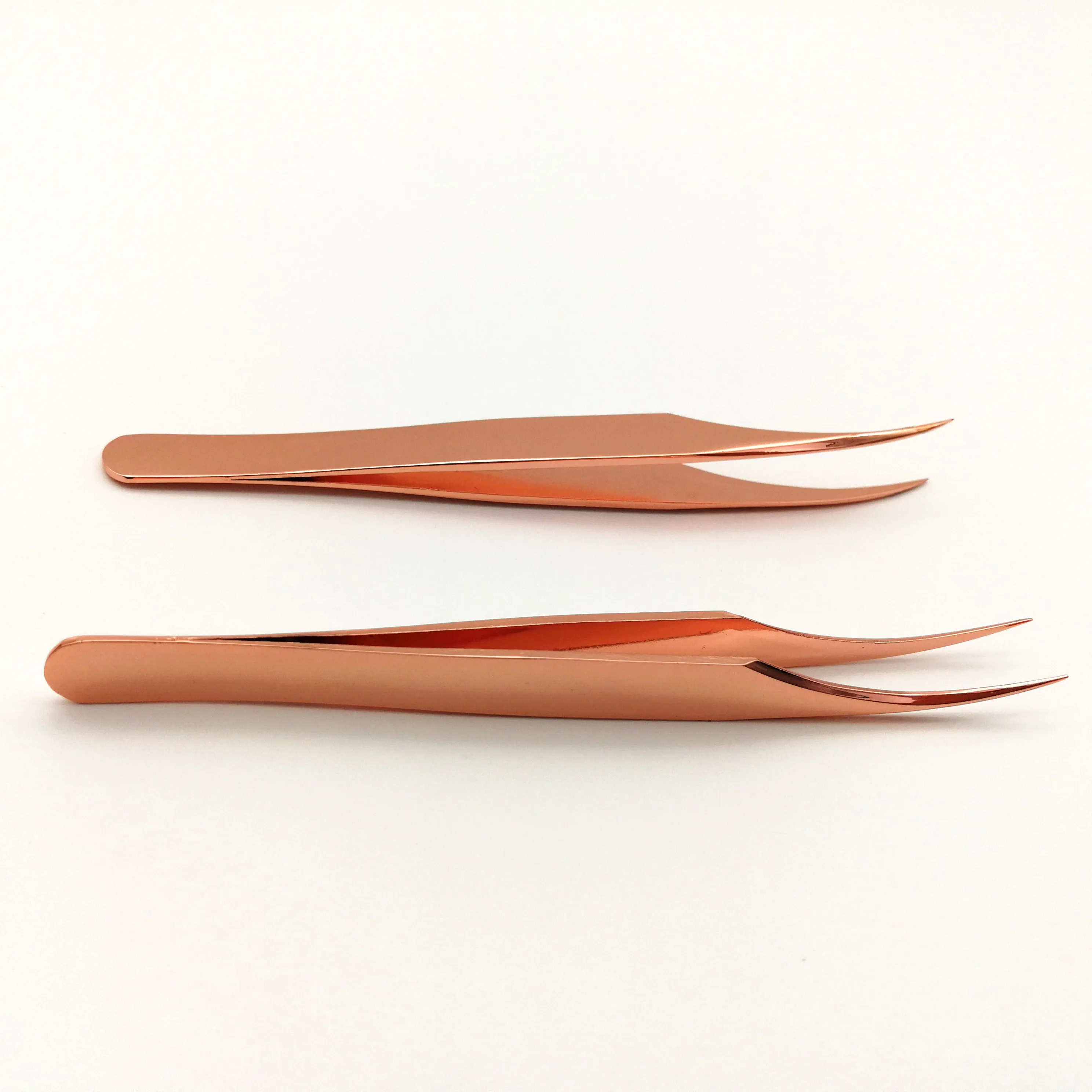 

Rose gold color false lash tweezer set for eyelash extension tools supplies OEM private label