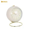 Creative Products 2019 Round Shape Domed Glass Metal Table Alarm Clock with Stand