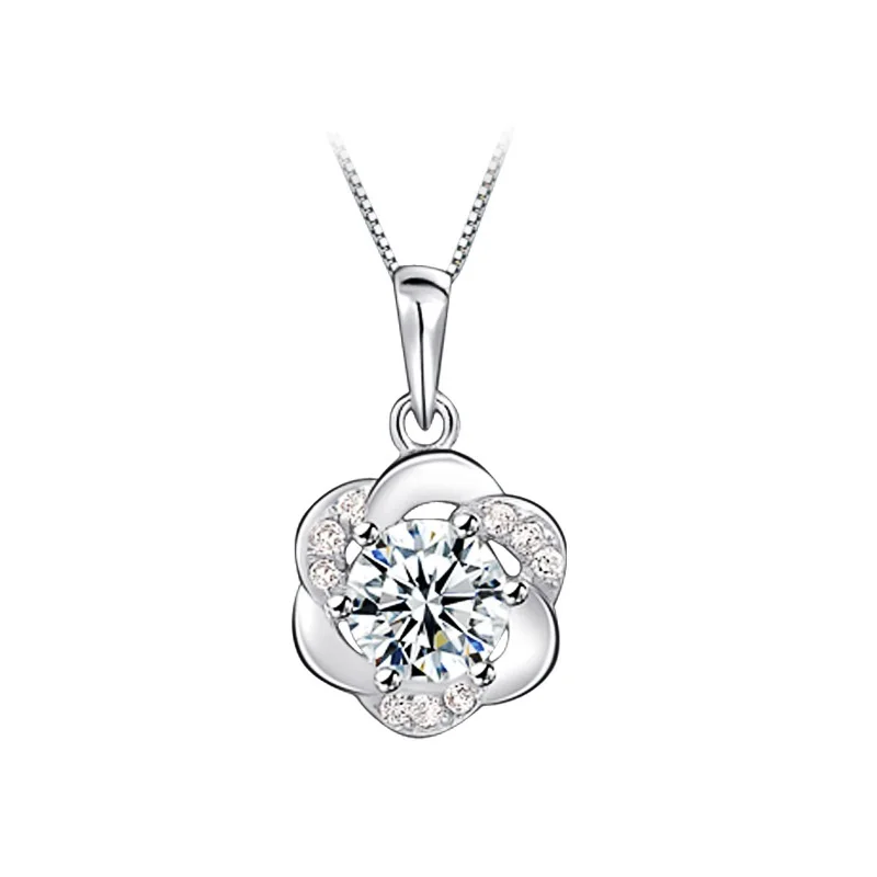 

Tryme Jewelry Sterling Silver Pendant Pendant 925 Sterling Silver Flower Pendant zircon silver necklace wholesale trade, N/a