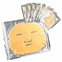 

Custom Private Label Pure Whitening Moisturizing Organic Korean Face 24k Gold Collagen Facial Mask + Eye Mask