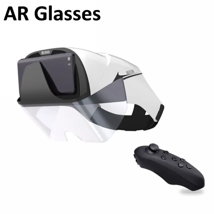 

Best Selling VR Headset Enhanced Version Virtual Reality Glasses Augmented Reality Cardboard 3D Video Glasses, White