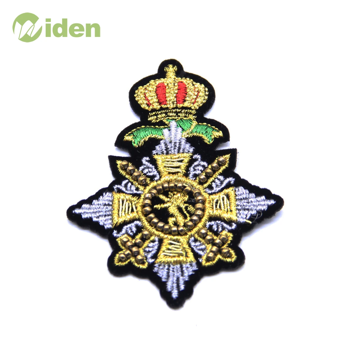 3D Lurex Embroidery Anchor Style Cockade Beaded Patches Applique