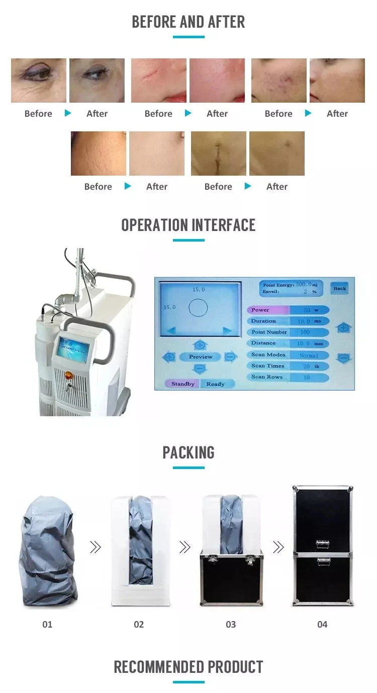 7 Joints Arm fractional laser co2 with virginal handpiece equip laser co2 fractional scar removal machine