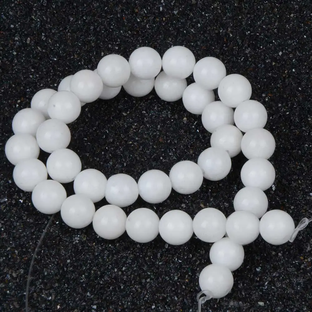 

Natural Stone White Jade Beads