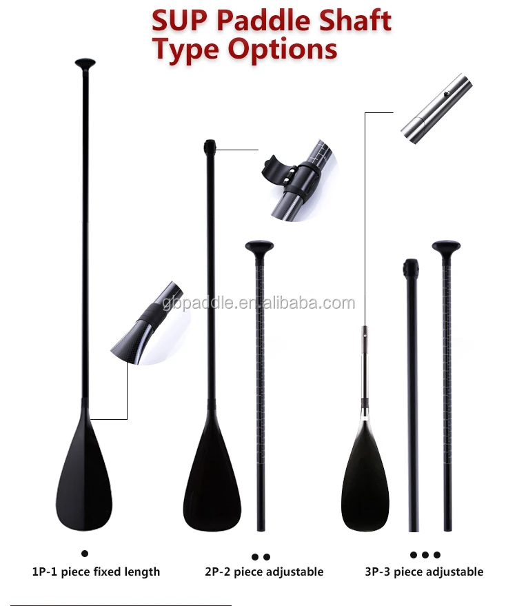 Gb Paddle Carbon Fiber One Piece Fixed Length Sup Paddle Oval Shaft Sup