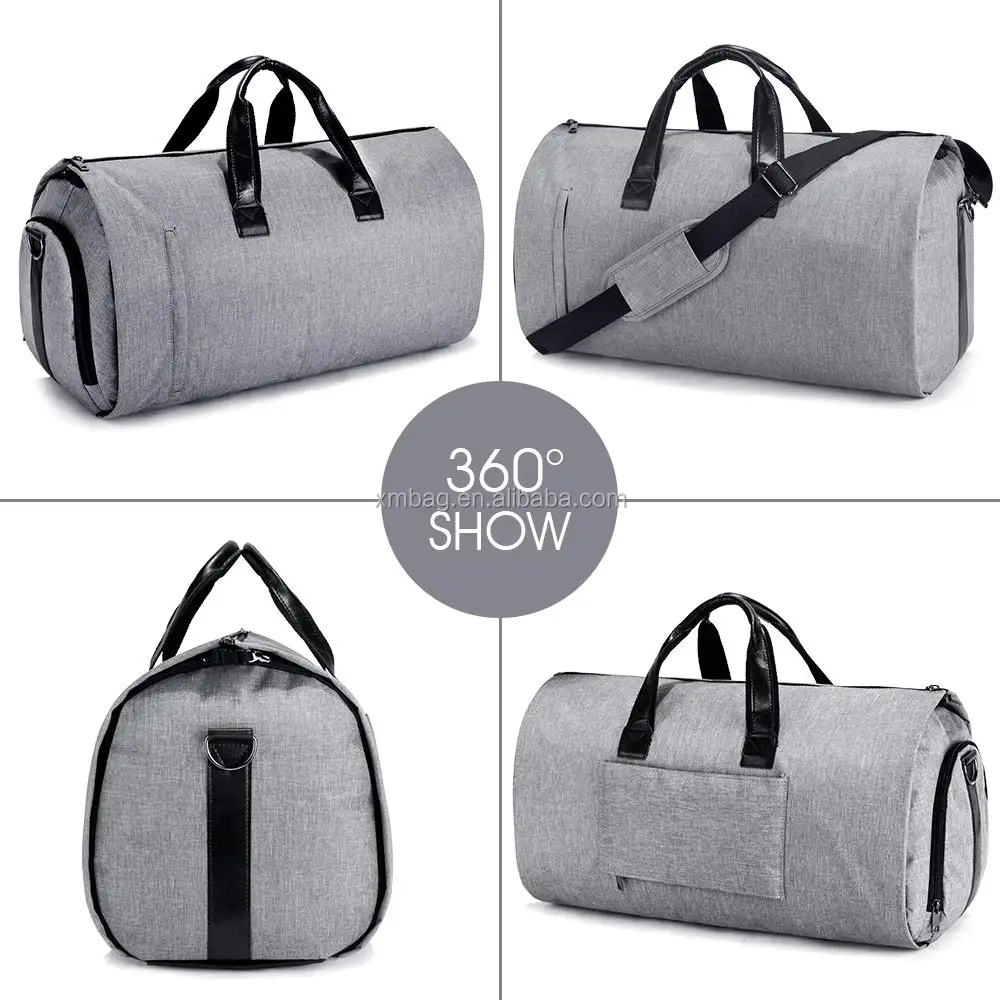 Fabric Foldable Garment Bag Carry On Weekend Bag Flight Bag For Travel