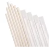 100-Pack Wholesale Plain White Individually Wrapped Paper Drinking Straws Bulk Eco-Friendly, Biodegradable For Home Commercial