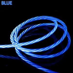 Visible Flowing LED Smart Charging Cable Micro USB Type C