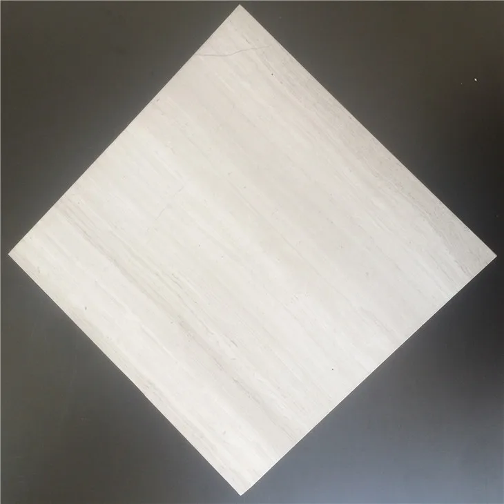 Polished White Wooden Marble Tile For Wall Decoration